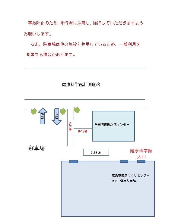 車で来館される皆様へ